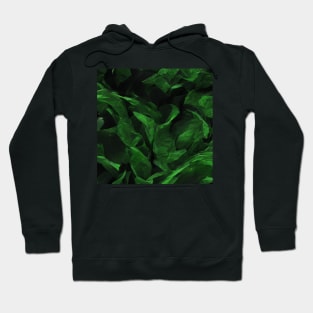 Green Texture Waves Hoodie